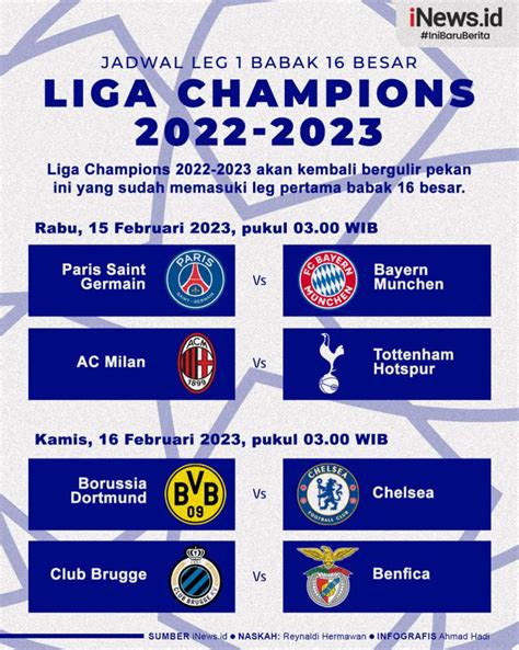 jadwal match liga champions